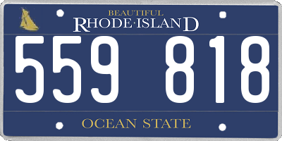RI license plate 559818