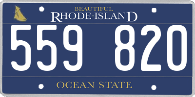 RI license plate 559820