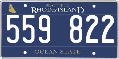 RI license plate 559822