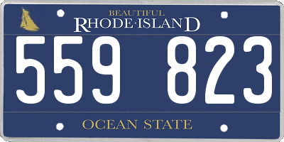 RI license plate 559823