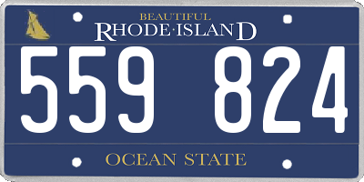 RI license plate 559824