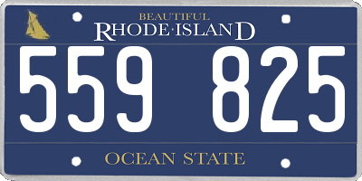 RI license plate 559825