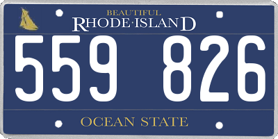 RI license plate 559826