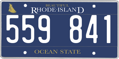 RI license plate 559841