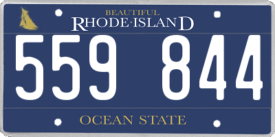 RI license plate 559844