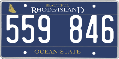 RI license plate 559846