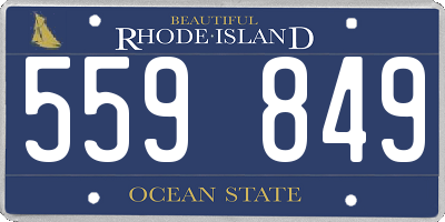 RI license plate 559849