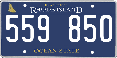 RI license plate 559850