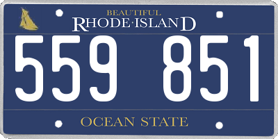 RI license plate 559851