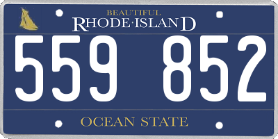 RI license plate 559852