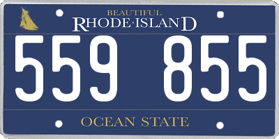 RI license plate 559855