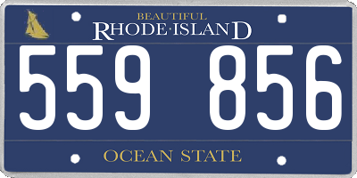 RI license plate 559856