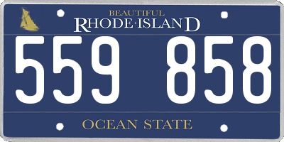 RI license plate 559858