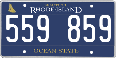 RI license plate 559859