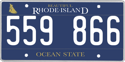RI license plate 559866