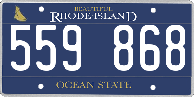 RI license plate 559868