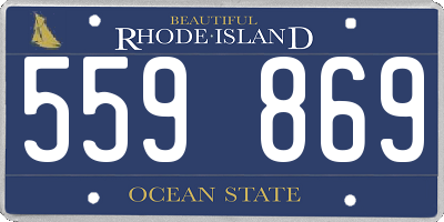 RI license plate 559869
