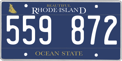 RI license plate 559872