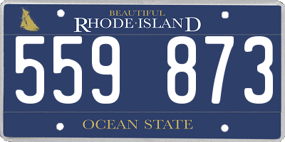 RI license plate 559873