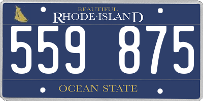 RI license plate 559875