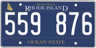RI license plate 559876