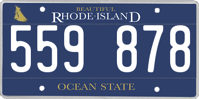 RI license plate 559878