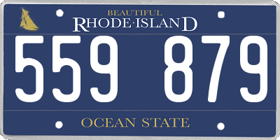RI license plate 559879