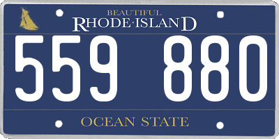 RI license plate 559880