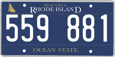 RI license plate 559881