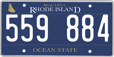 RI license plate 559884