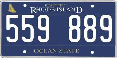 RI license plate 559889