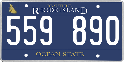 RI license plate 559890