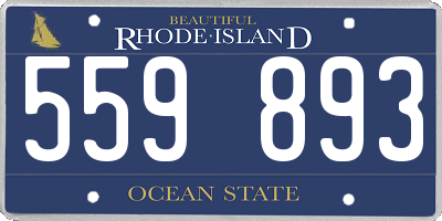 RI license plate 559893