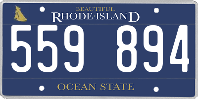 RI license plate 559894