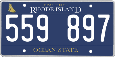 RI license plate 559897