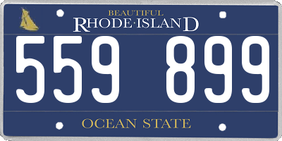 RI license plate 559899