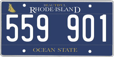 RI license plate 559901
