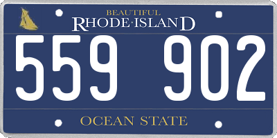 RI license plate 559902