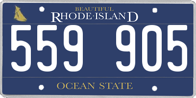 RI license plate 559905