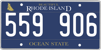 RI license plate 559906