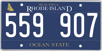 RI license plate 559907