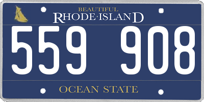 RI license plate 559908