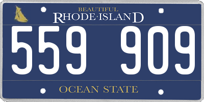 RI license plate 559909