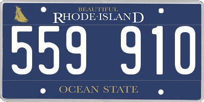 RI license plate 559910