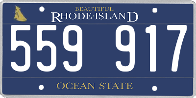 RI license plate 559917