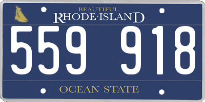 RI license plate 559918