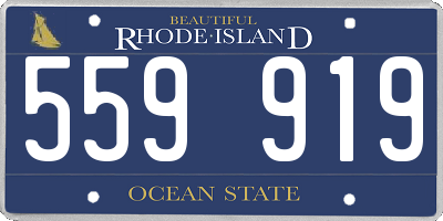 RI license plate 559919