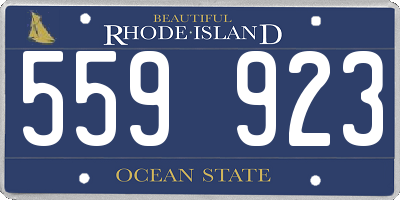 RI license plate 559923