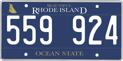 RI license plate 559924