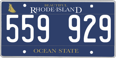 RI license plate 559929
